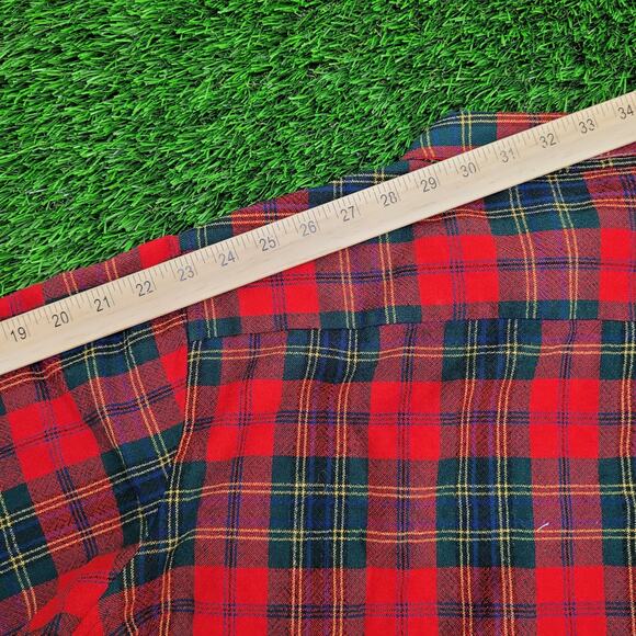 Adams-Row Country Wool Plaid Button Shirt Medium 21x28 Baggy Flannel - Picture 4 of 15